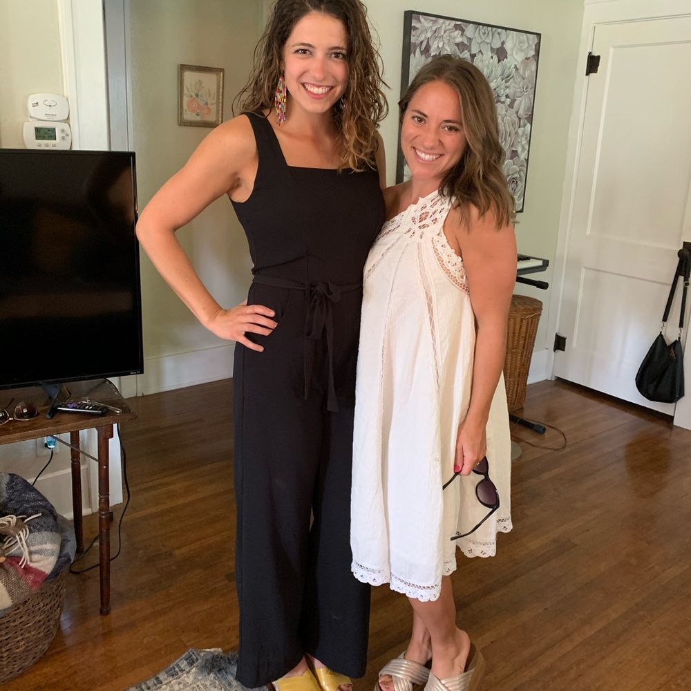 One shoulder white free people dress